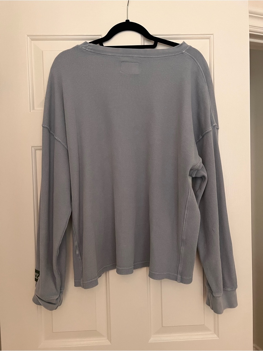 Daily Drills Women's Light Blue Ribbed Long Sleeve Tee